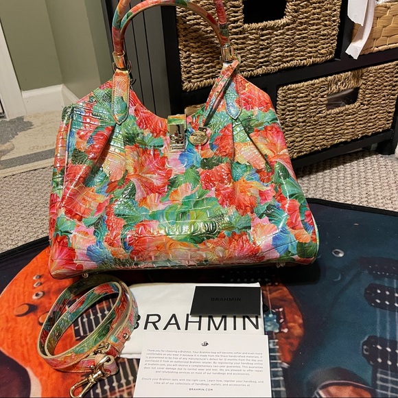 Retired! Brahmin Taffy Celia Satchel! NWT - Picture 7 of 15